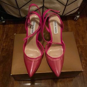 Pink clear high heels